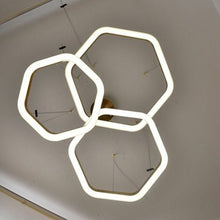 Cargar imagen en el visor de la galería, Hexagon - B - UNIC31438699 - gold - install - way - 1 - 7 - dia70cm - l - cold - white