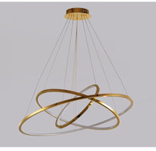 Cargar imagen en el visor de la galería, Saturno Plus - B - UNIC31497729 - gold - dia60 - 80 - 100cm3rings - cool - light - 6000k