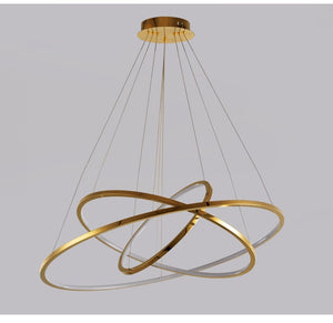 Saturno Plus - B - UNIC31497729 - gold - dia60 - 80 - 100cm3rings - cool - light - 6000k