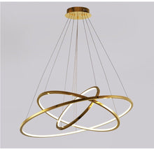 Cargar imagen en el visor de la galería, Saturno Plus - B - UNIC31497729 - gold - dia60 - 80 - 100cm3rings - cool - light - 6000k