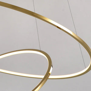 Saturno Plus - B - UNIC31497729 - gold - dia80cm - 100cm - 2rings - cool - light - 6000k