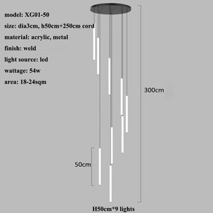 Skyfall - B - UNIC200000531:350852#H50cm - 9 lights;136:200003939#warm light(3000K)